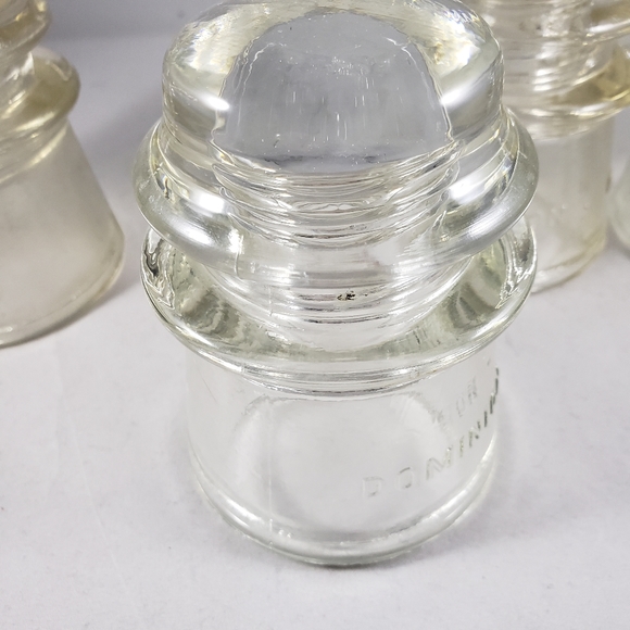 4 Dominion Glass No. 16 Telephone Insulators CD 122 for crafting or collection - Picture 5 of 6